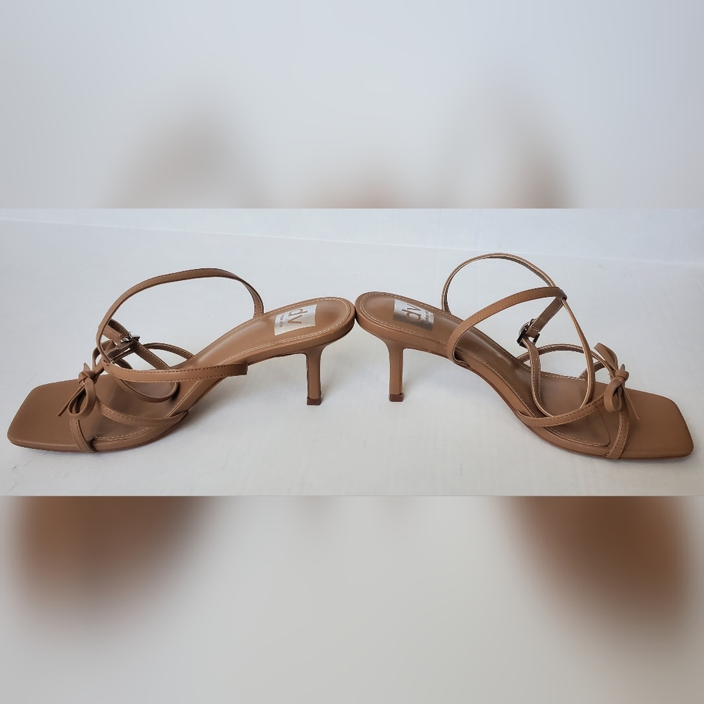 DV by Dolce Vita Zidane Women's Tan Bow Heeled Sandals Sz 10 Caramel - Picture 10 of 14